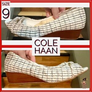 EUC/Cole Haan/Tali Grand/Black & White/Plaid, Stripes/2” Pumps/9